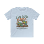 Kids Tee - "Dirt Is My Glitter" Youth Cross Country Running Shirt