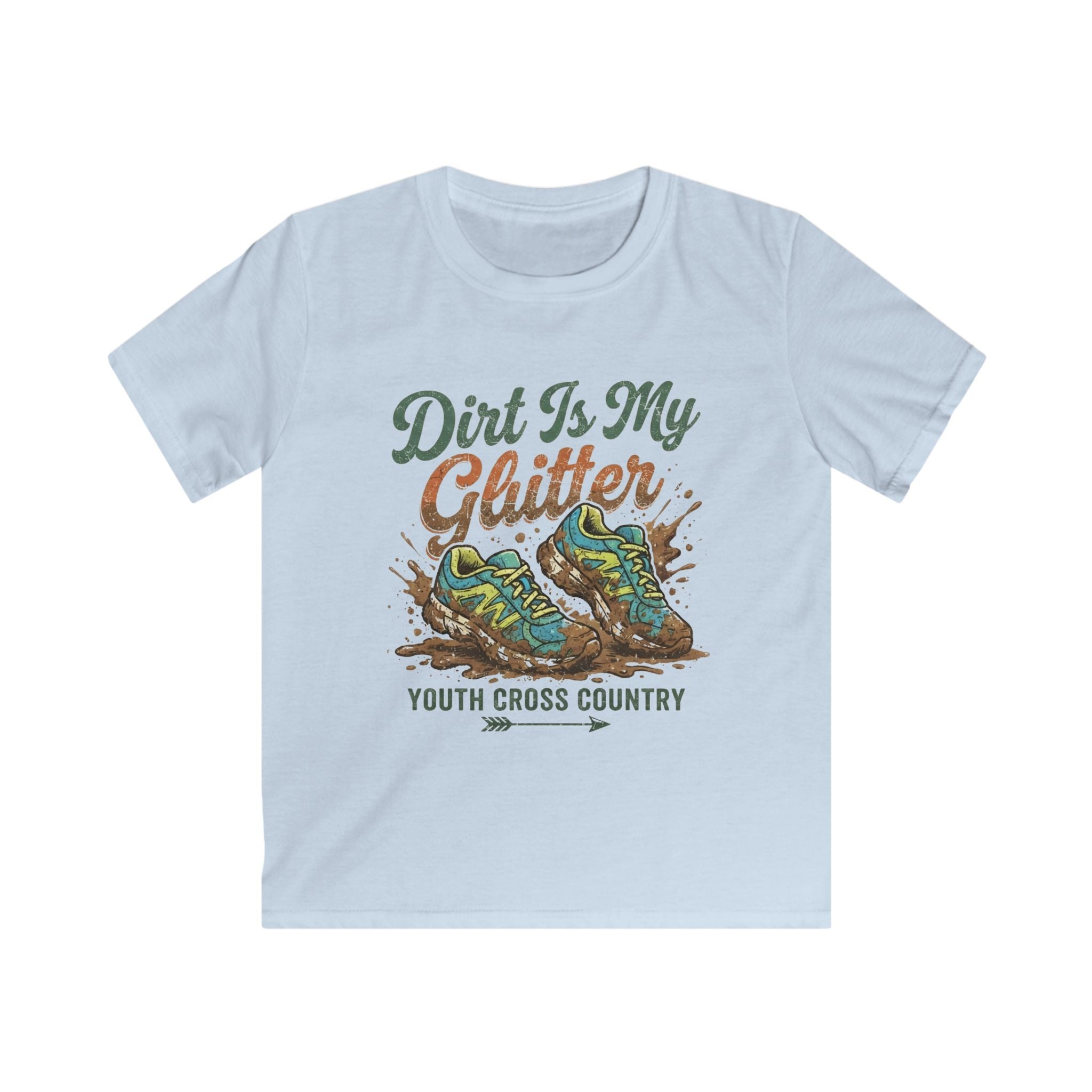 Kids Tee - "Dirt Is My Glitter" Youth Cross Country Running Shirt