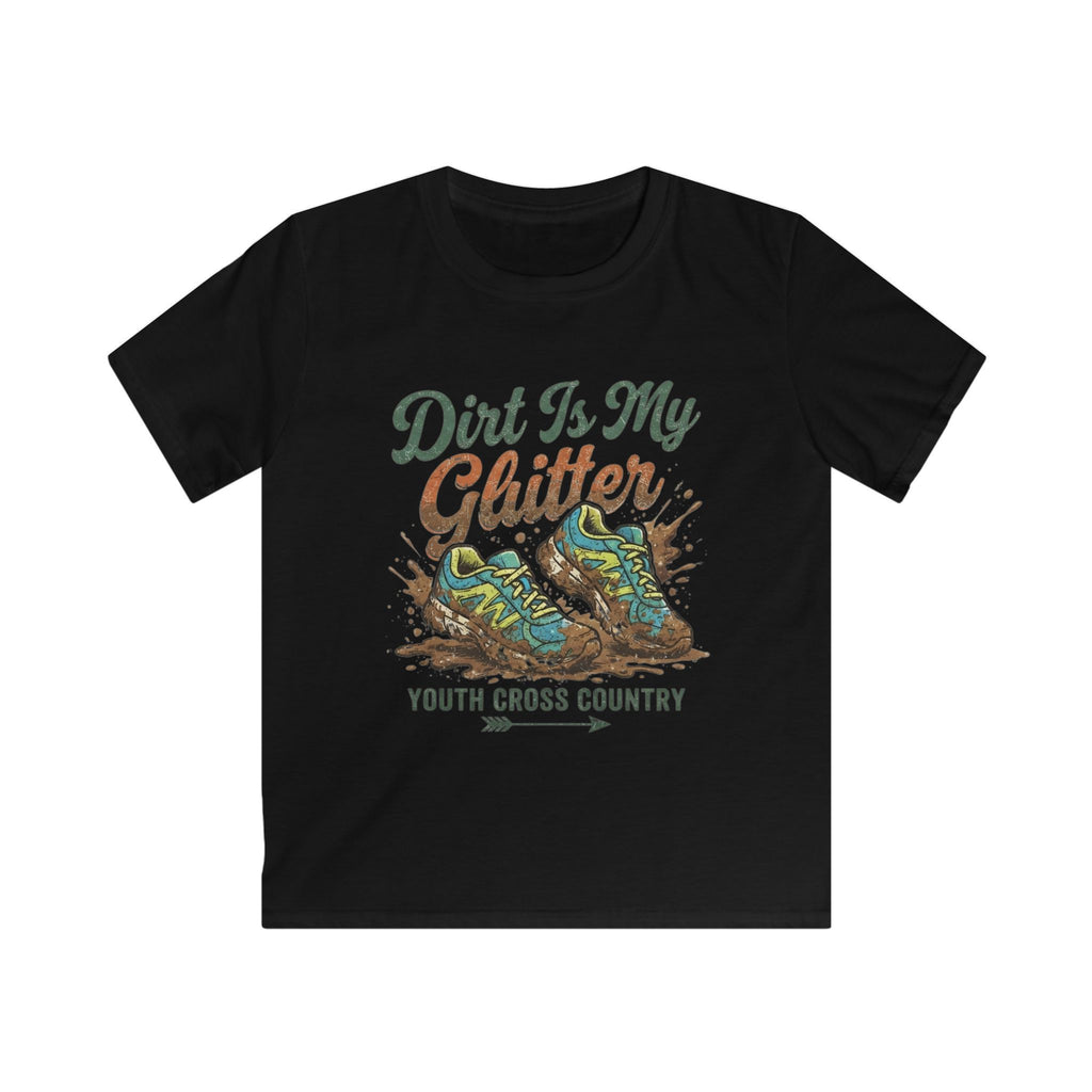 Kids Tee - "Dirt Is My Glitter" Youth Cross Country Running Shirt