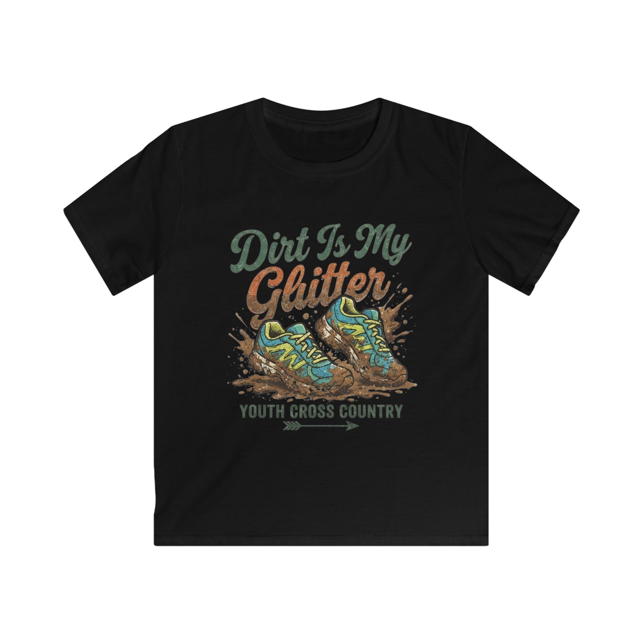 Kids Tee - "Dirt Is My Glitter" Youth Cross Country Running Shirt