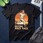 Healthcare Runner T‑Shirt — "Resting Pace Face" Retro Graphic Tee