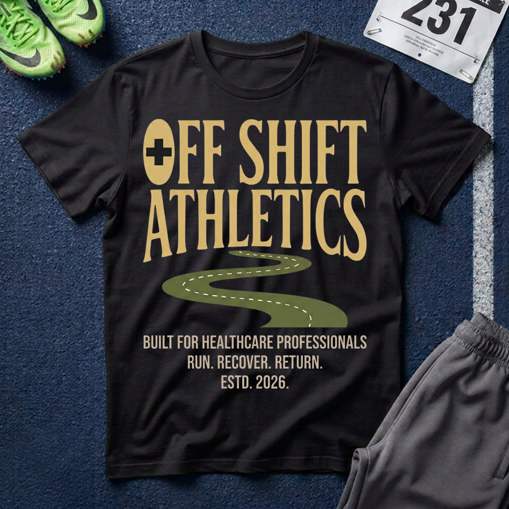 Off Shift Athletics T-Shirt — Nurse & Healthcare Worker Rest Day Tee