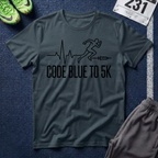 Running Healthcare Emergency T‑Shirt — "From Code Blue to 5K"