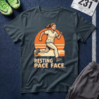 Healthcare Runner T‑Shirt — "Resting Pace Face" Retro Graphic Tee