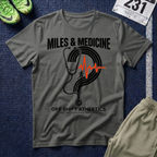 Stethoscope Track T‑Shirt — Miles & Medicine