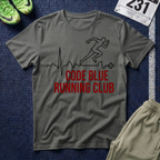 Code Blue Running Club T-Shirt — Medical Runner Heartbeat Tee