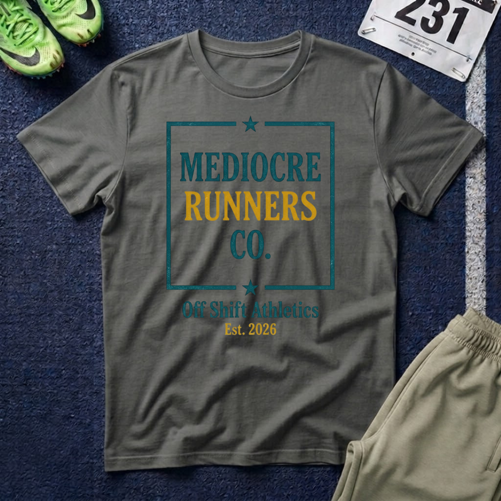 Mediocre Runners Co. T-Shirt — Running Shirt for Casual Joggers & Gym