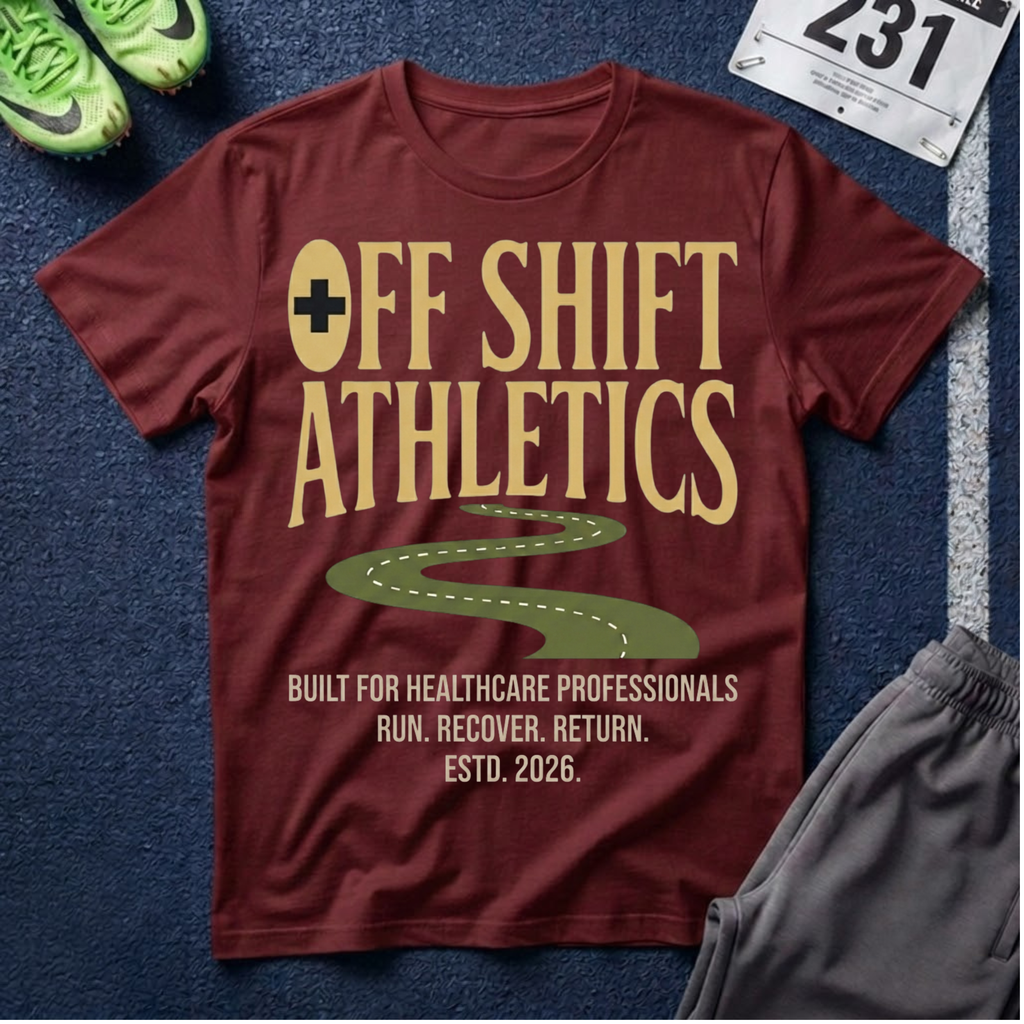 Off Shift Athletics T-Shirt — Nurse & Healthcare Worker Rest Day Tee