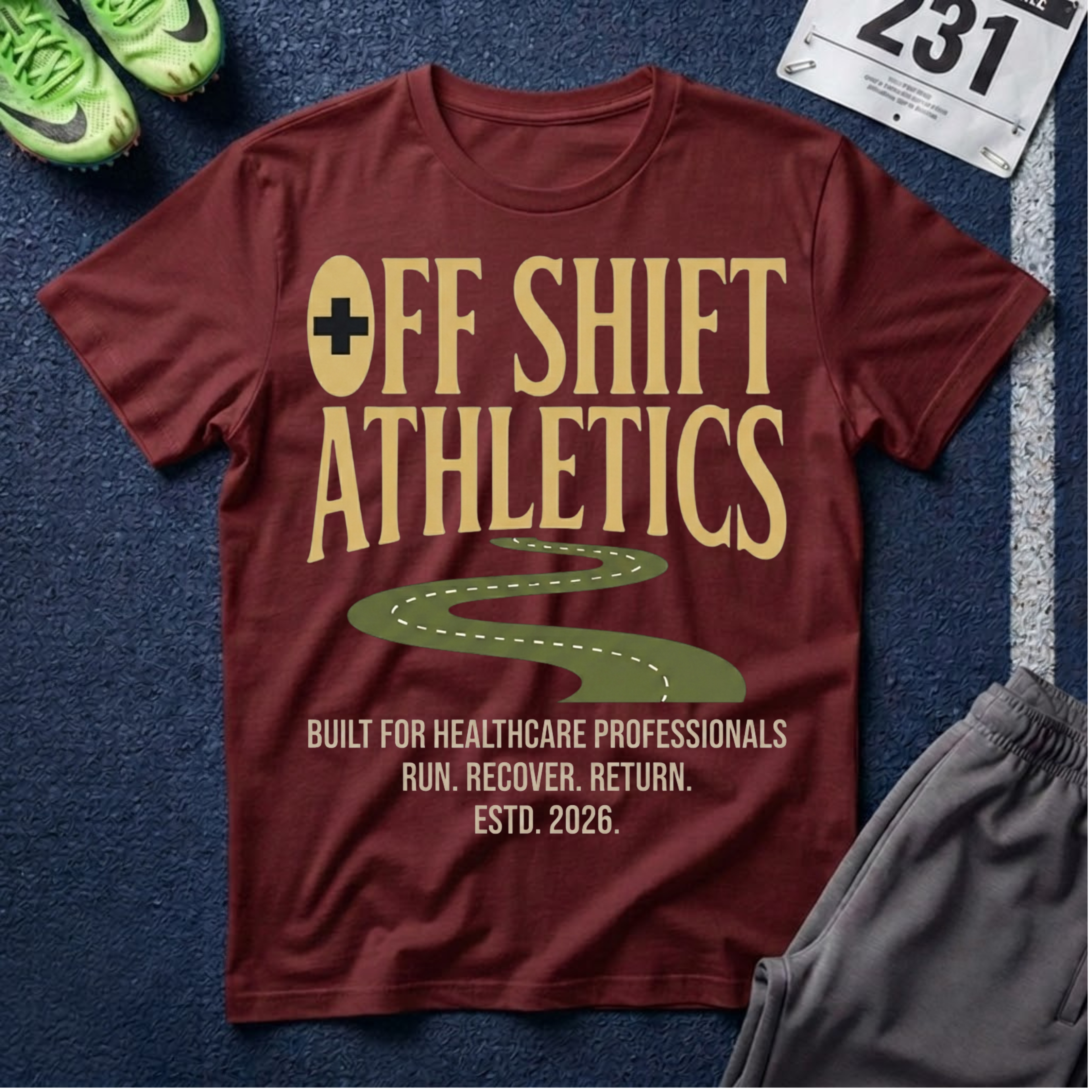 Off Shift Athletics T-Shirt — Nurse & Healthcare Worker Rest Day Tee