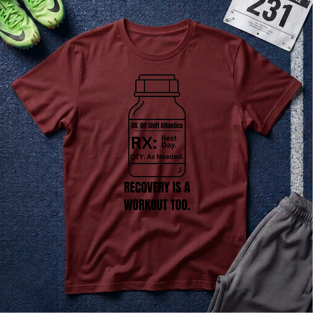 T-Shirt — "RX: Rest Day" Recovery Prescription Tee