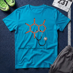 Caffeine Molecule Stethoscope T-Shirt – Healthcare Coffee Tee