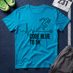 Code Blue to 5K T-Shirt — Medical Runner ECG Design