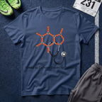 Caffeine Molecule Stethoscope T-Shirt – Healthcare Coffee Tee