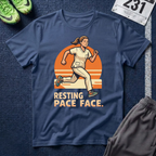 Healthcare Runner T‑Shirt — "Resting Pace Face" Retro Graphic Tee