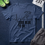 Code Blue to 5K T-Shirt — Medical Runner ECG Design