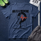 Stethoscope Track T‑Shirt — Miles & Medicine