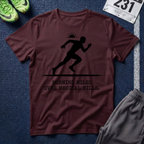 Running Silhouette T-Shirt — “Morning Miles Over Medical Bills”