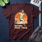 Healthcare Runner T‑Shirt — "Resting Pace Face" Retro Graphic Tee