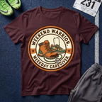 Weekend Warrior T-Shirt — Hiking Boots Retro Outdoor Adventure Tee