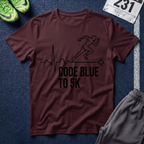 Code Blue to 5K T-Shirt — Medical Runner ECG Design
