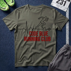 Code Blue Running Club T-Shirt — Medical Runner Heartbeat Tee