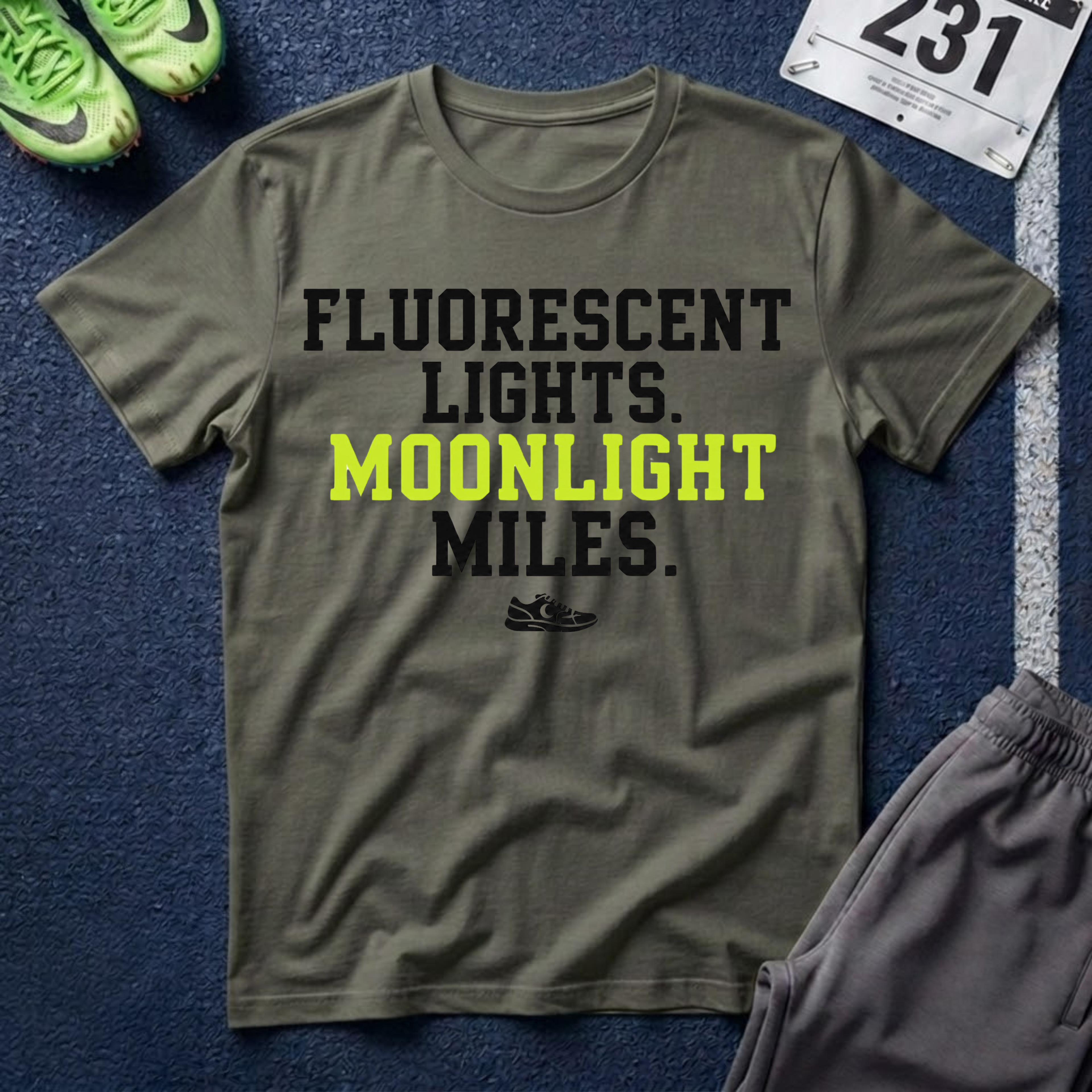 Fluorescent Lights. Moonlight Miles. T‑Shirt