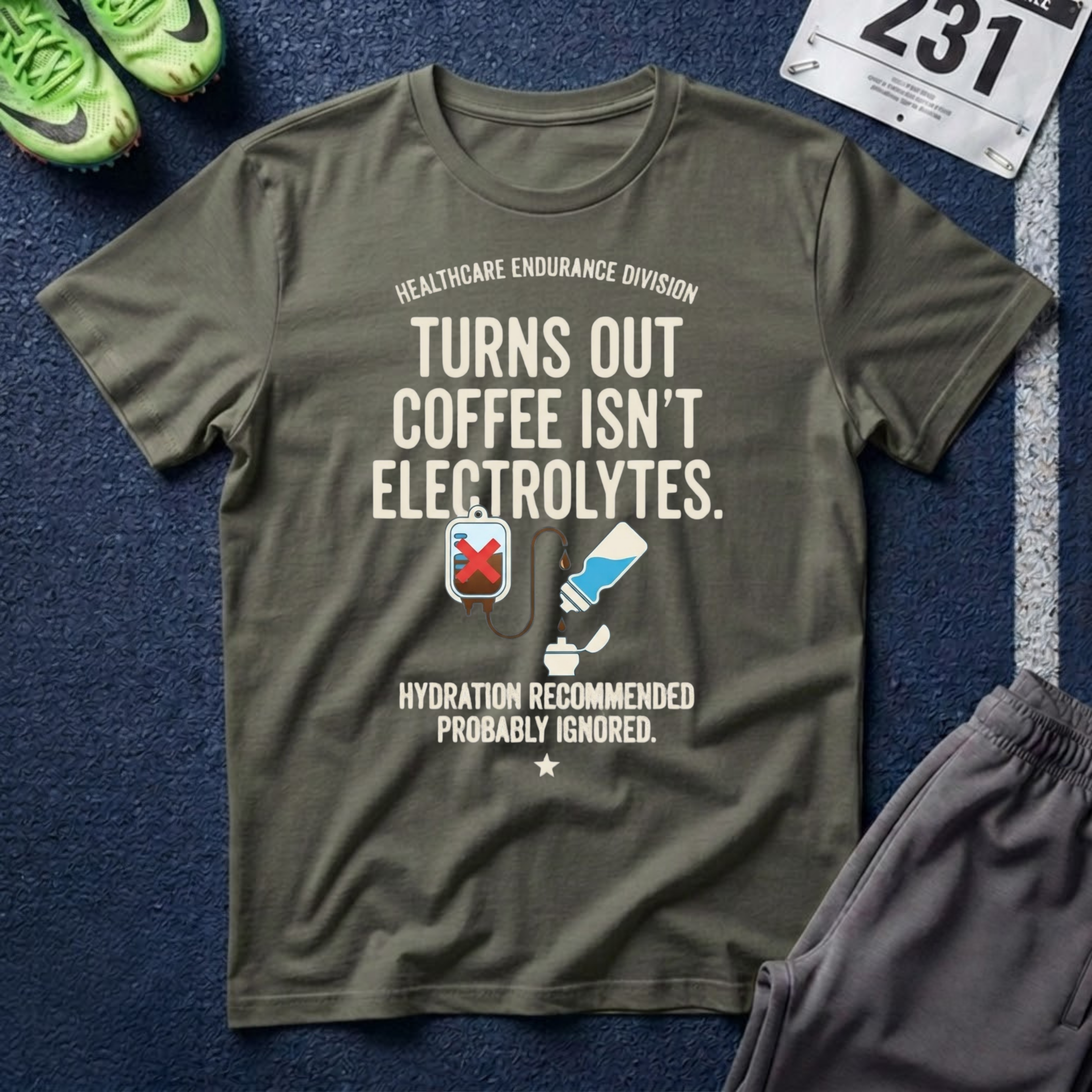 Turns Out Coffee Isn’t Electrolytes T-Shirt — Healthcare Nurse Tee