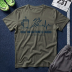 Built on Caffeine & Cardio T-Shirt — 12-Hour Shift Survivor