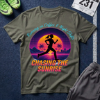 Running Tee — "Chasing the Sunrise" Retro Runner Shirt