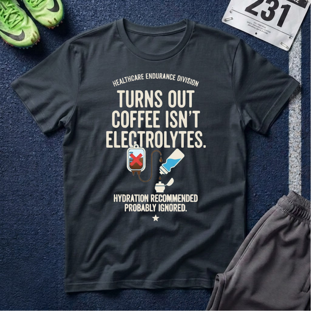 Turns Out Coffee Isn’t Electrolytes T-Shirt — Healthcare Nurse Tee
