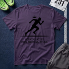 Running Silhouette T-Shirt — “Morning Miles Over Medical Bills”