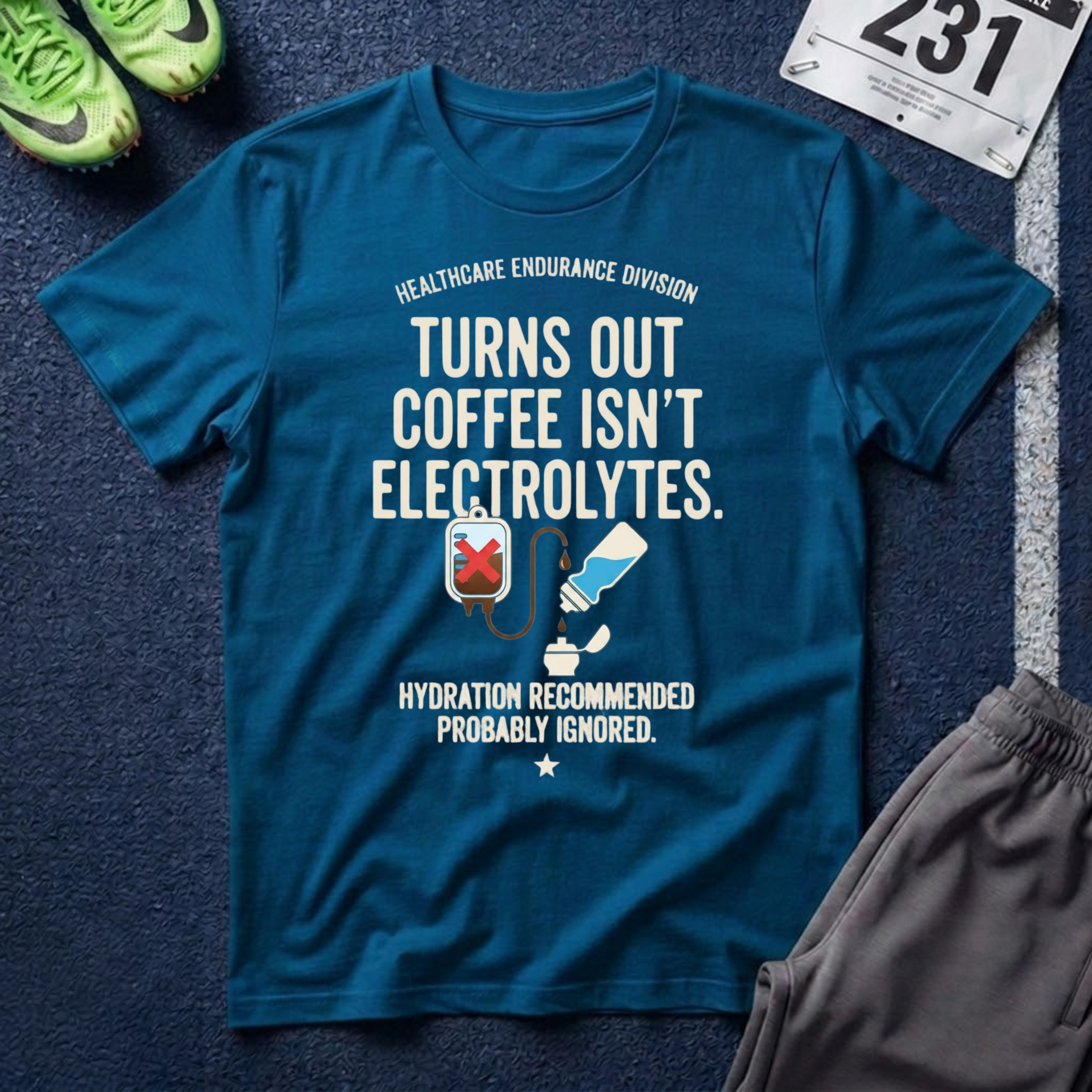 Turns Out Coffee Isn’t Electrolytes T-Shirt — Healthcare Nurse Tee
