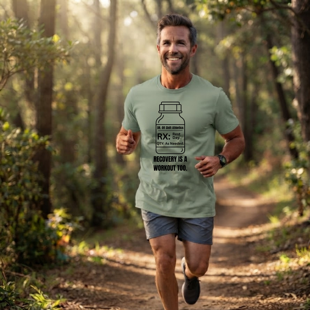 T-Shirt — "RX: Rest Day" Recovery Prescription Tee