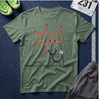 Caffeine Molecule Stethoscope T-Shirt – Healthcare Coffee Tee