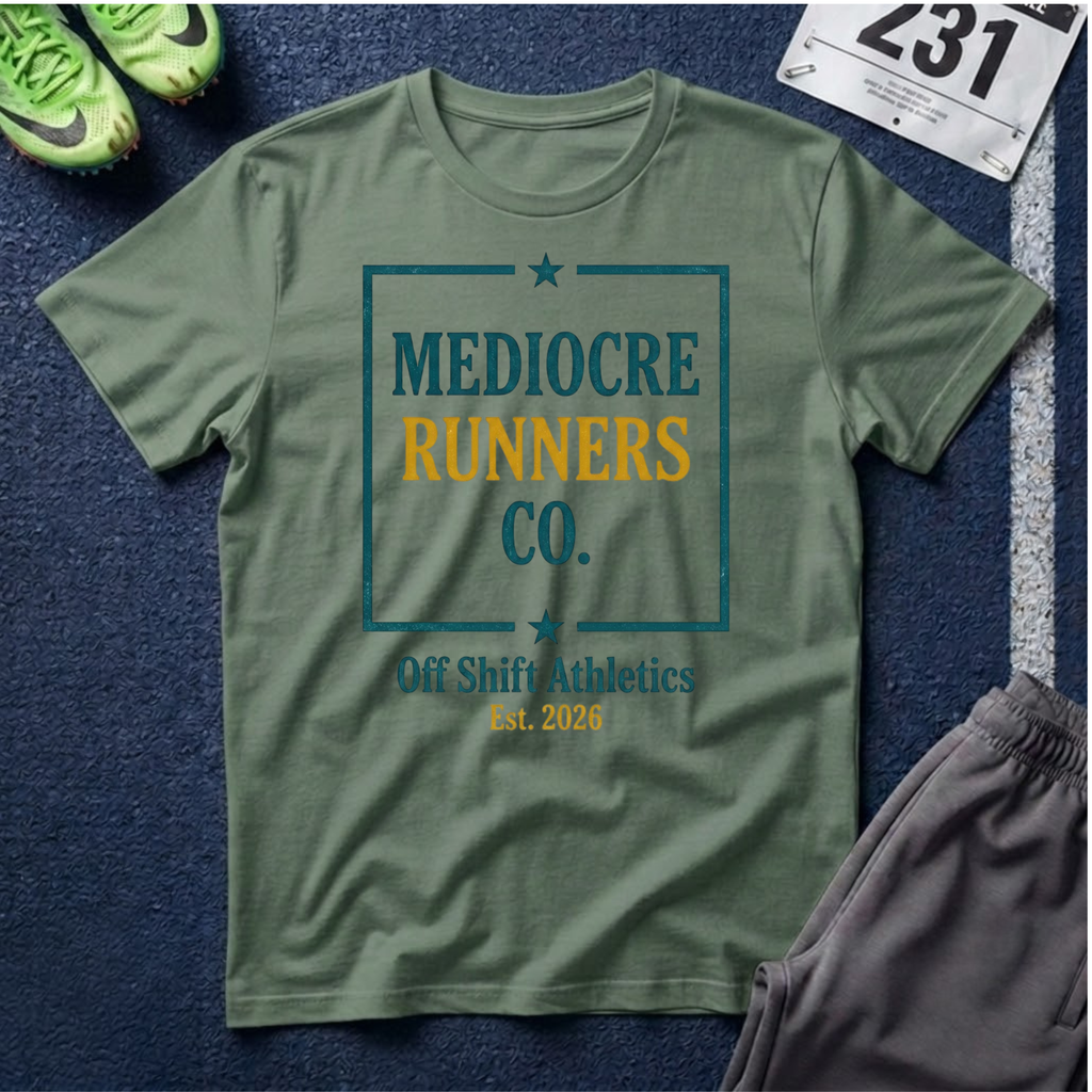 Mediocre Runners Co. T-Shirt — Running Shirt for Casual Joggers & Gym