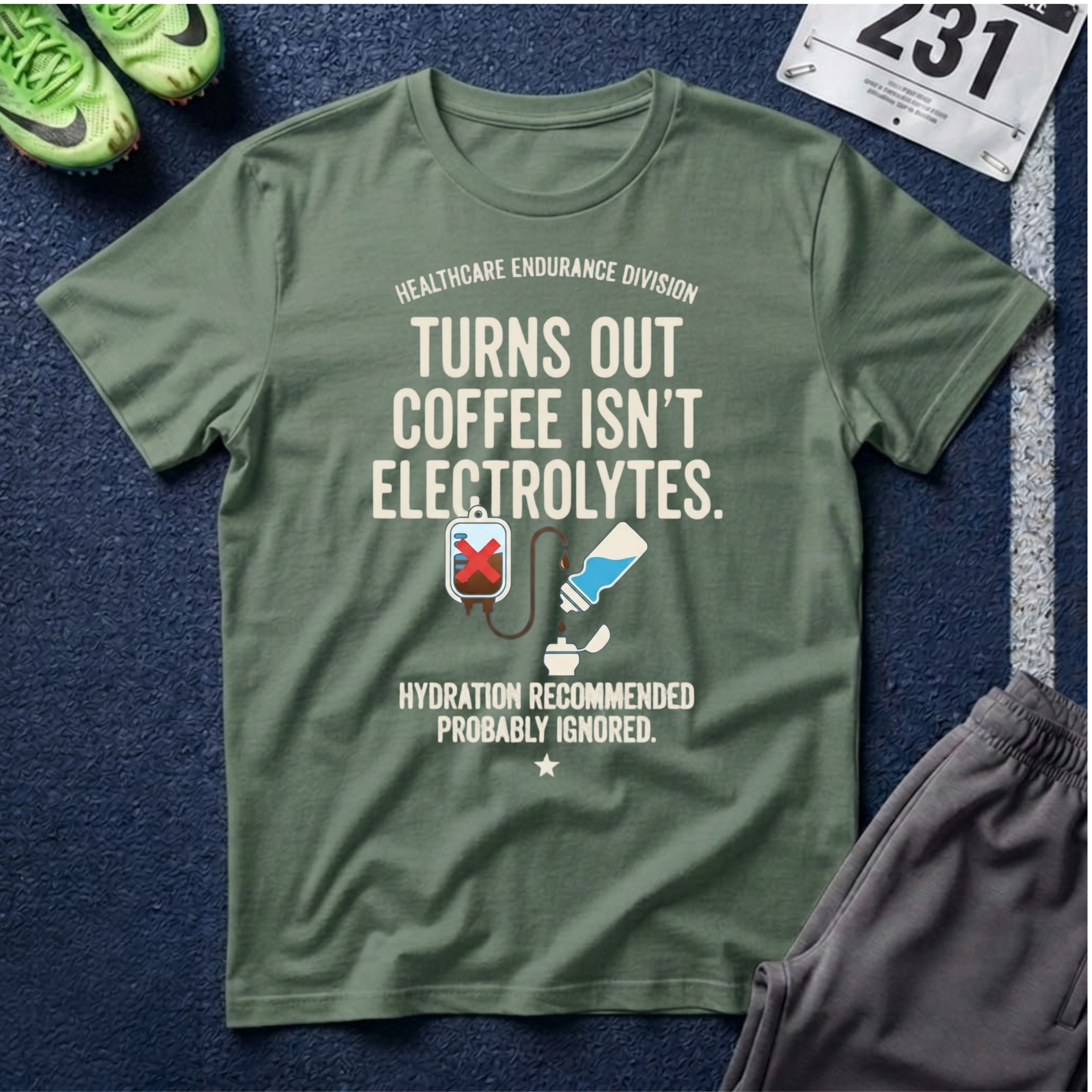 Turns Out Coffee Isn’t Electrolytes T-Shirt — Healthcare Nurse Tee