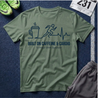 Built on Caffeine & Cardio T-Shirt — 12-Hour Shift Survivor
