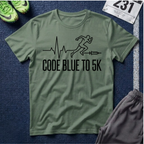 Running Healthcare Emergency T‑Shirt — "From Code Blue to 5K"