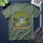 Radiology Running Club T-Shirt — "We See Right Through You" Radiologic Tech Tee