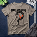 Stethoscope Track T‑Shirt — Miles & Medicine