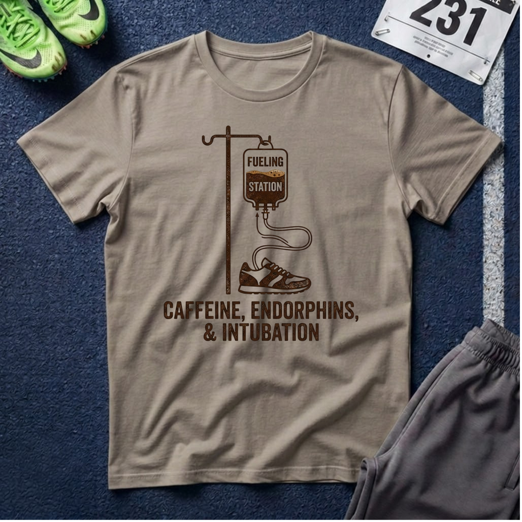 "Fueling Station" Caffeine, Endorphins & Intubation T-Shirt