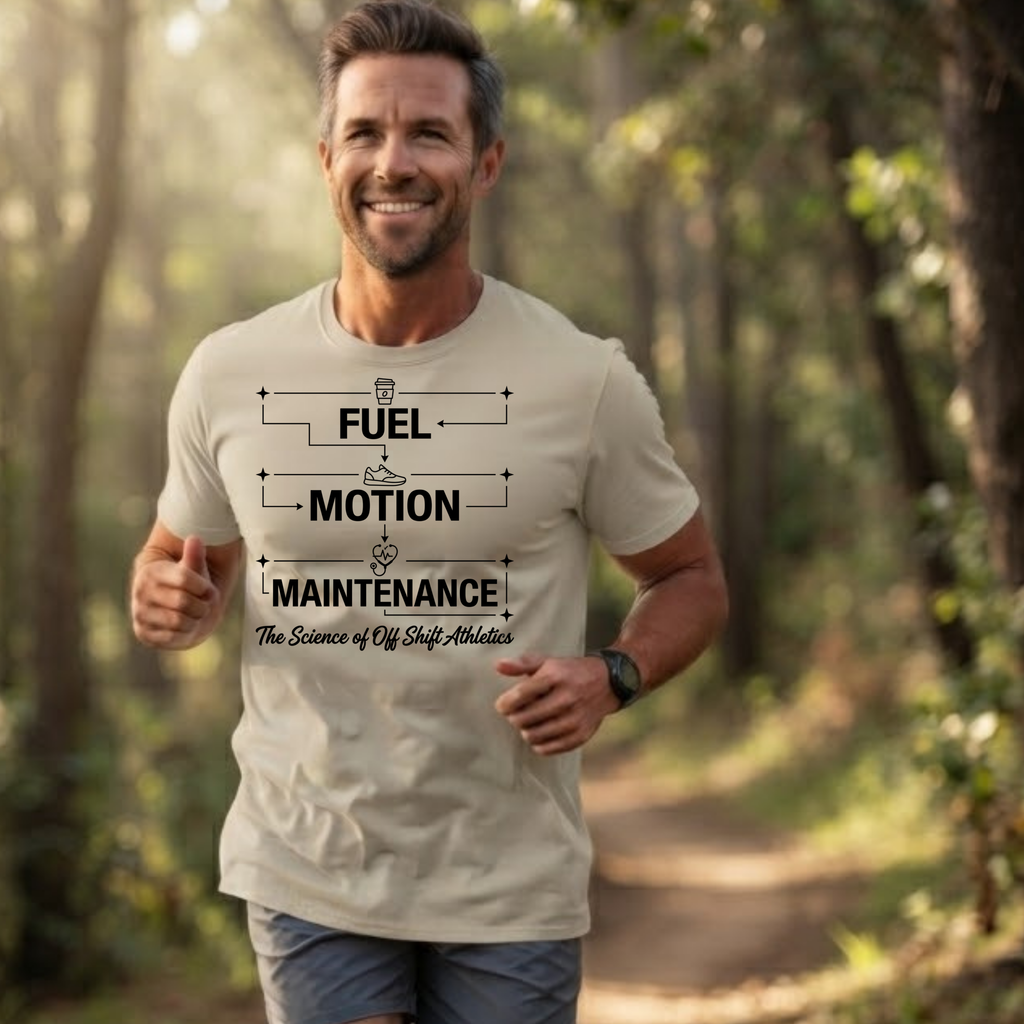 Fuel Motion Maintenance T-Shirt – Fitness Coffee & Running Motivational Tee