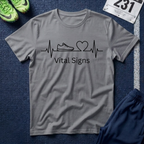Vital Signs Running Tee — Sneaker Heartbeat Graphic T‑Shirt