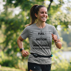 Fuel Motion Maintenance T-Shirt – Fitness Coffee & Running Motivational Tee