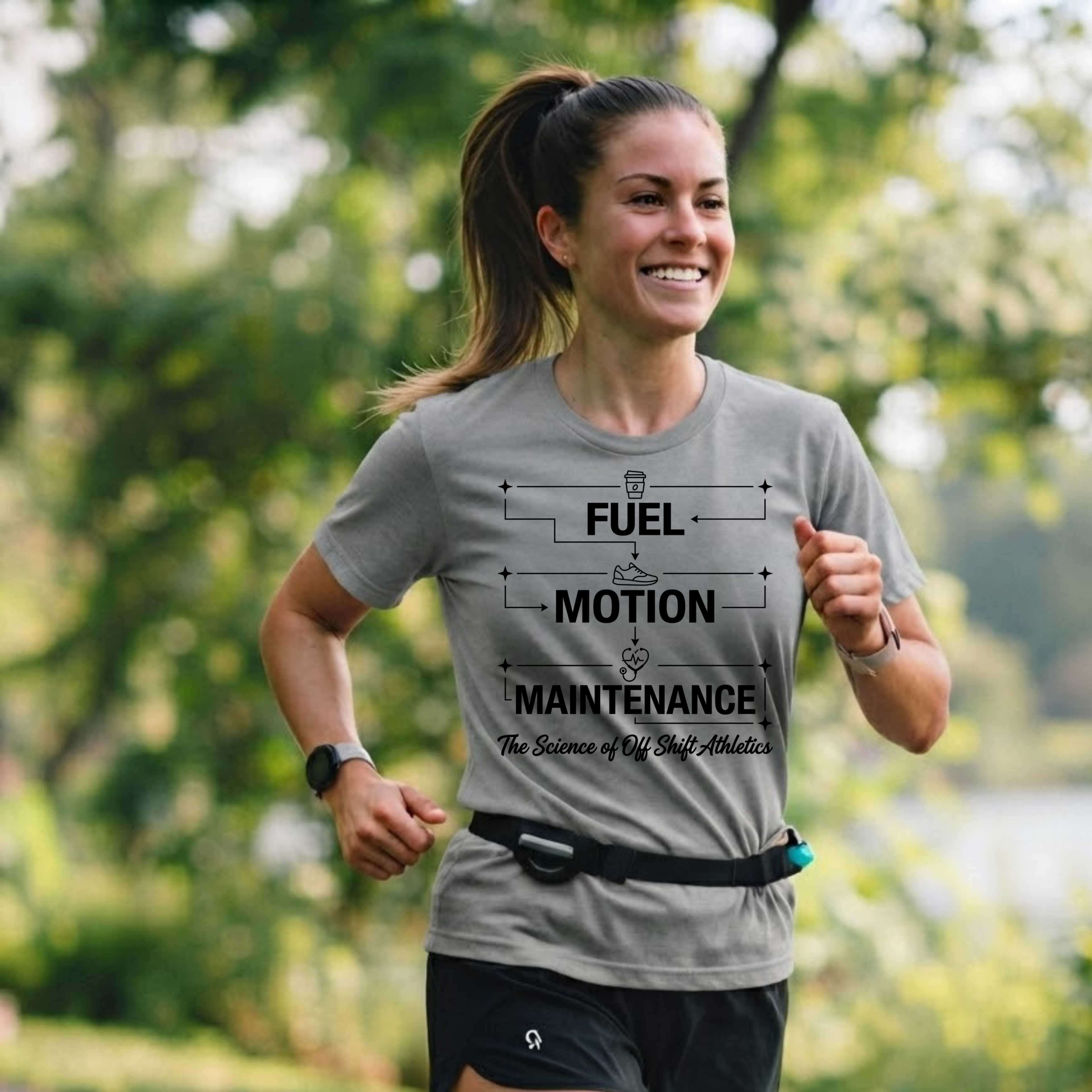 Fuel Motion Maintenance T-Shirt – Fitness Coffee & Running Motivational Tee