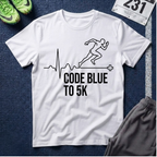 Code Blue to 5K T-Shirt — Medical Runner ECG Design