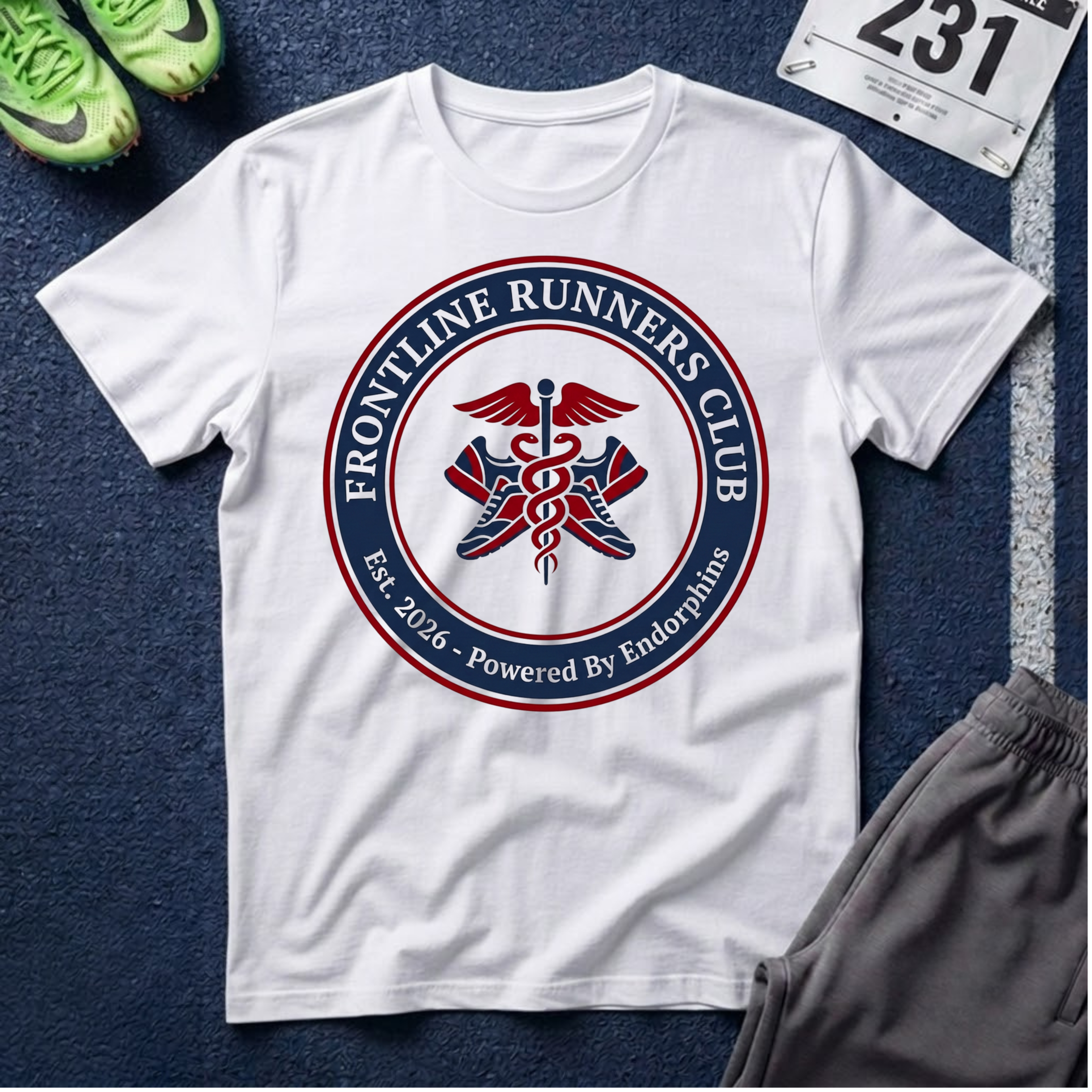 Frontline Runners Club T-Shirt — Medical Run Crew Shirt