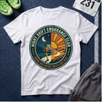 Night Shift Endurance Club T-Shirt — Retro Sunrise & Moon Hiker Tee