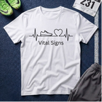 Vital Signs Running Tee — Sneaker Heartbeat Graphic T‑Shirt