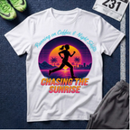 Running Tee — "Chasing the Sunrise" Retro Runner Shirt
